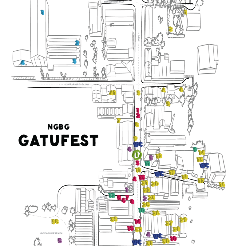 NGBG Gatufest 2023 - map & line up