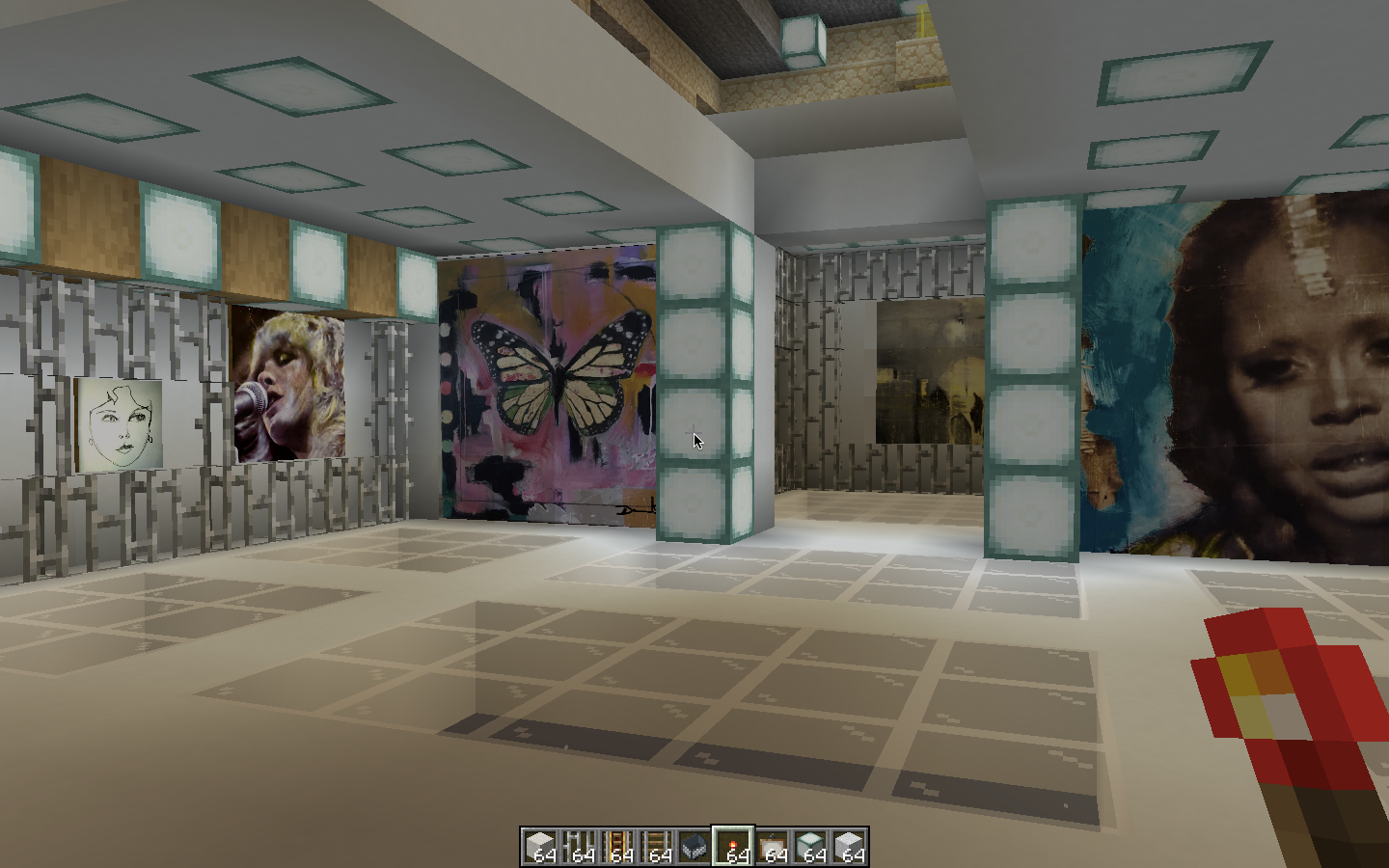 An exhibition by Damali Young at the virtual konstmuseum in malmö on the NGBG Minecraft server