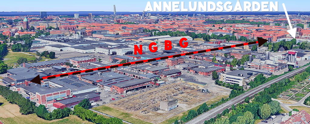 Skyview of NGBG and Annelundsgården